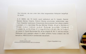 Reliquien im Augustinum Graz-2003